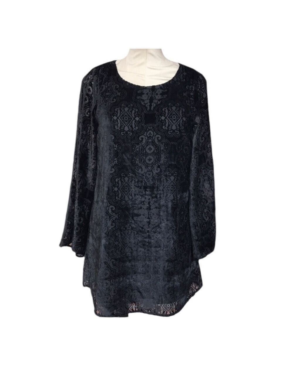 Show Me Your MuMu Black Velvet Knockout Dress Size Small